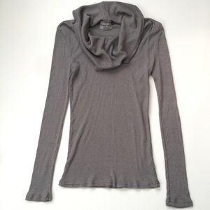 Michael Stars Metallic cowl neck sweater EUC OS